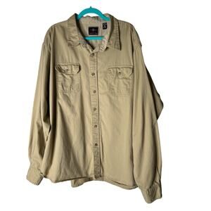 Wrangler Men's Button Down Shirt in Khaki Size 3X
